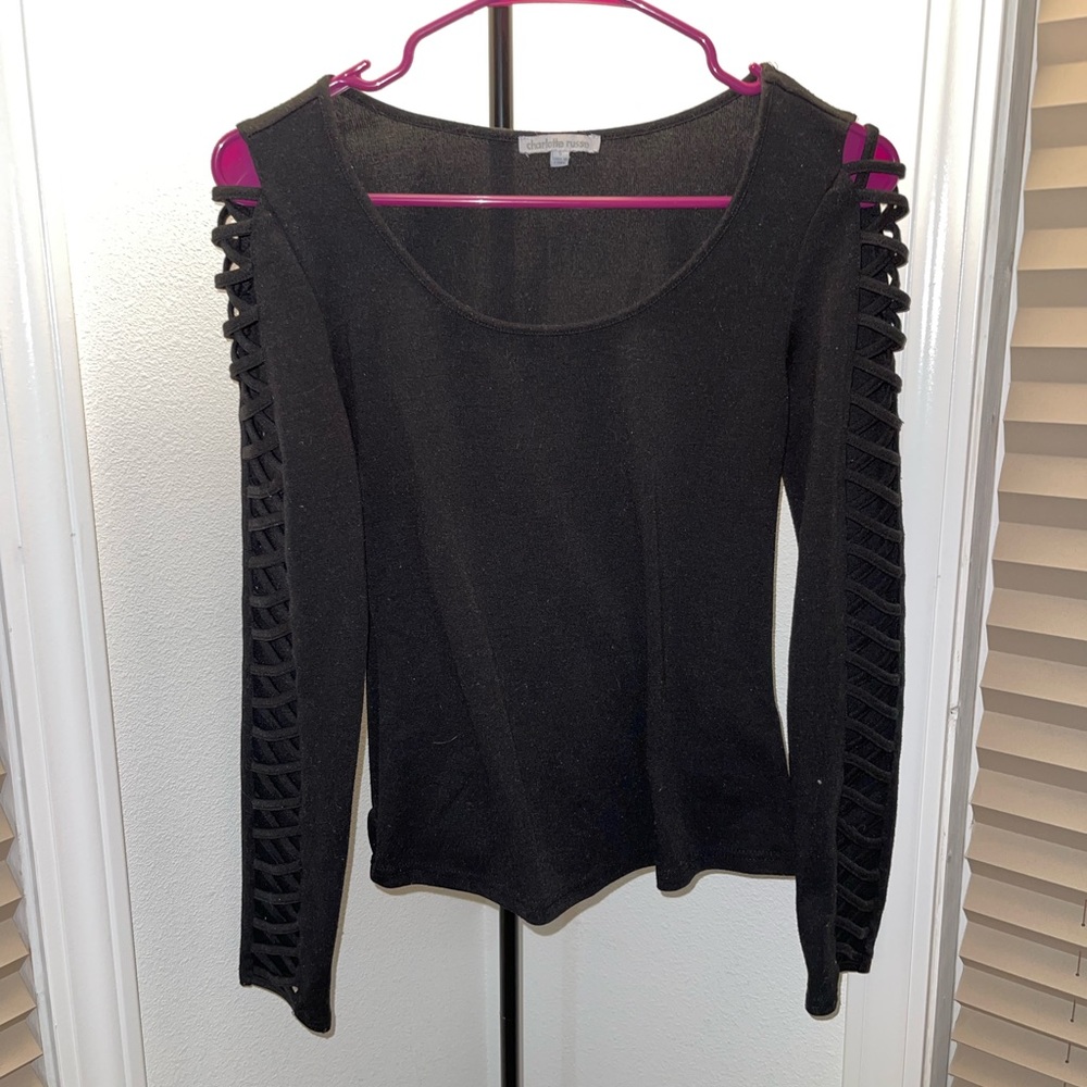 Black Criss Cross Top